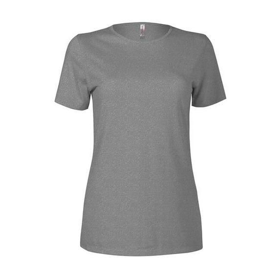 Ladies CVC Short Sleeve Crew Neck T-Shirt, Graphite Heather - Small