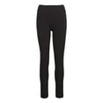 thumbnail image 1 of Ladies Cable Knit Fleece Leggings - Black, 1 of 4