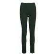 thumbnail image 1 of Ladies Cable Knit Fleece Leggings - Dark Green, 1 of 4