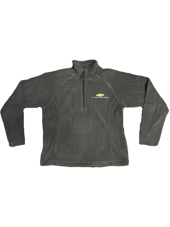Ladies Camaro Bowtie Fleece Half-Zip Pullover Jacket - Charcoal Medium