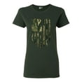 thumbnail image 1 of Ladies Camo Camouflage American Flag Patriotic Support DT T-Shirt Tee, 1 of 2