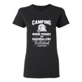 thumbnail image 1 of Ladies Camping Where Friends And Marshmallows Get Toasted Together DT T-Shirt Tee, 1 of 2