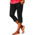 thumbnail image 1 of Ladies Capri Pants,Capri Yoga Pants for Women Lace Trim 3/4 Length Cropped Leggings High Waist Stretch Workout Lounge Tights, 1 of 4