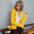 thumbnail image 1 of Ladies Cardigan Sweaters Long Sleeve Knit V-Neck Button Down Women Cardigan Open Front Yellow Cardigan Ladies Clothes, 1 of 3