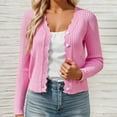 thumbnail image 1 of Ladies Cardigan Sweaters Long Sleeve V Neck Knitted Button Down Womens Cardigan Open Front Pink Sweaters Women Fall Clothes, 1 of 4
