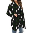 thumbnail image 1 of Ladies Cardigans,Xmas Print Long Sleeve Lightweight Cardigan for Women Xmas Cute Loose Fit Coat, 1 of 6