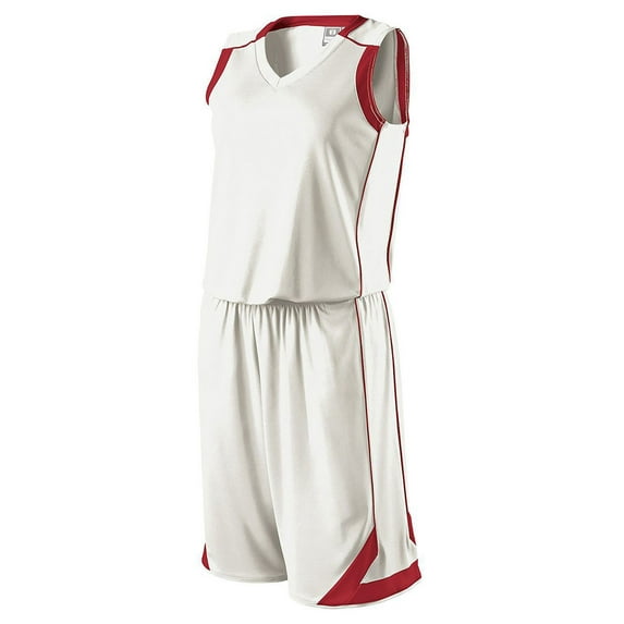Holloway 224362 - Ladies Carthage Basketball Jersey, WHITE/SCARLET, M