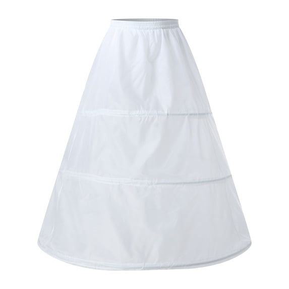 Ladies Casual A-Line Skirt 3 Floor Wedding Gown Petticoat Underskirt Basic Slim Fit Dailywear Versatile Stretchy Skirts