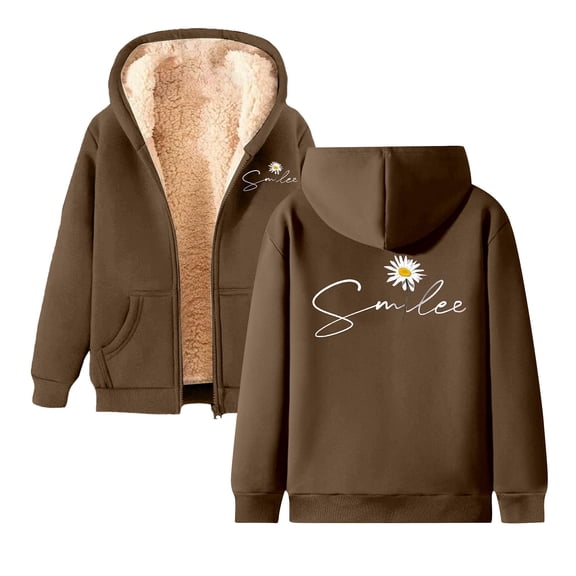 Ladies' Casual Autumn and Winter Fashion Sports Hoodie Zippered Sweatshirt with Pocket for Women