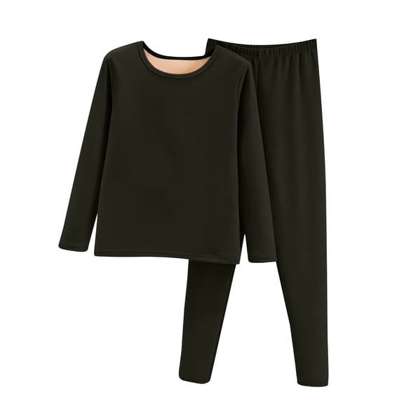 Ladies' Casual Comfortable Crew Neck Warm Plush Pajama and Pants Plus Size Loungewear Set Black Size XXL