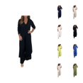 thumbnail image 1 of Ladies Casual Fashion Chiffon Long Sleeve Trousers Two Piece Set Women Summer Pants, 1 of 6