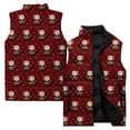 thumbnail image 1 of Ladies' Casual Fashion Sleeveless Christmas Printed Cotton Vest Jacket, Dark Red, Size XXXXL, 1 of 4