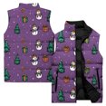 thumbnail image 1 of Ladies' Casual Fashion Sleeveless Christmas Printed Cotton Vest Jacket, Purple, Size XXXXXL, 1 of 5