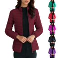 thumbnail image 1 of Ladies Casual Hooded Jacket Long Sleeve Outerwear Coat Windbreaker Lightweight Loose Fit for Spring Fall Fashion Travel | CSEONE,Purple L, 1 of 8
