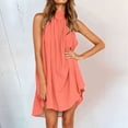 thumbnail image 1 of Ladies Casual Loose Long Dress Sleeveless Slit Beachwear for Summer Comfort and Easy Everyday Style Pink XL, 1 of 4