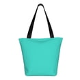 thumbnail image 1 of Ladies Casual One Shoulder Carry Shopping Bag Large Capacity Light 13×11in Used For Shopping Beach Play Travel Shopping Teal, 1 of 8