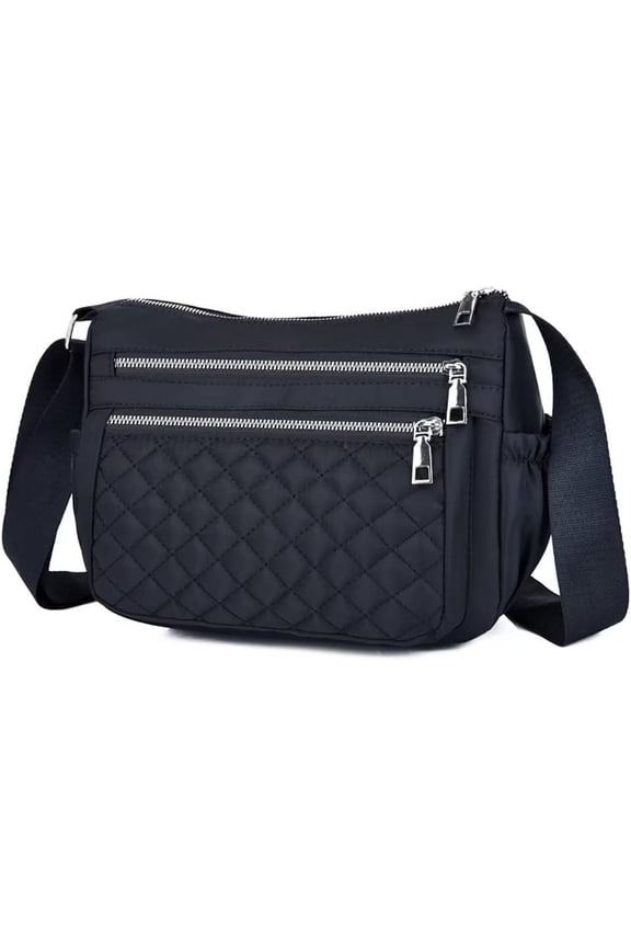 Ladies Casual Quilted Crossbody Waterproof Shoulder Bag Lightweight Pocket Book