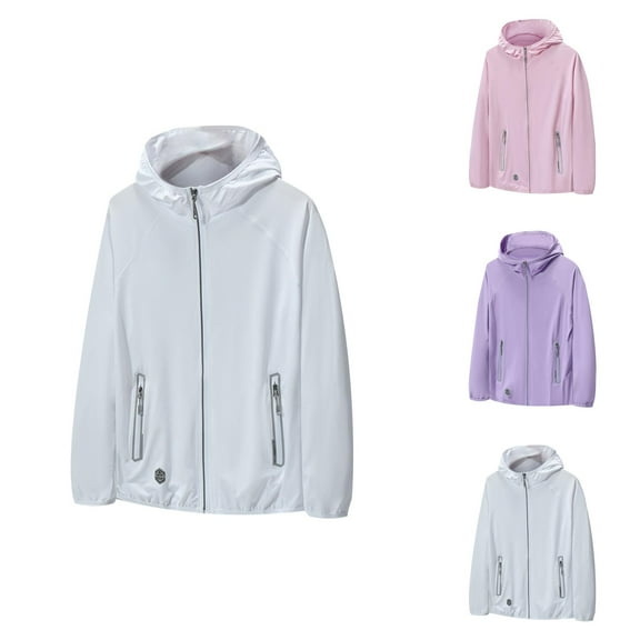 Ladies' Casual Solid Color Women's Skin Jacket Thin Cycling Coat Cardigan Sweaters for Women