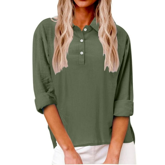 Ladies Casual Spring Summer Linen Lapel Tie Pocket Long Sleeve Shirt Woman Tee Womens Long Sleeve Tee Juniors Active Shirts Shirts Comfy Women T Shirt Pack Women Long Sleeved T Shirts Athletic Wear