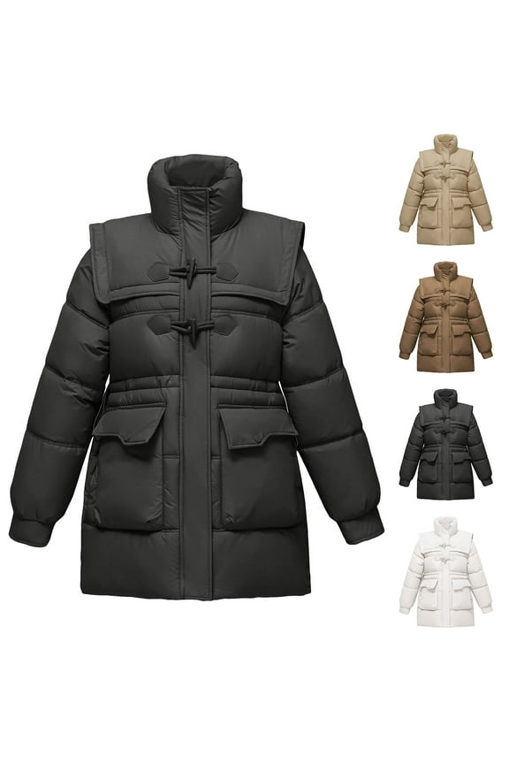 Ladies Casual Stand Collar Long Sleeve Jacket Coat Outerwear Loose Fit Lightweight Windbreaker for Travel Holiday Spring Fall Fashion | CSEONE,Black XL