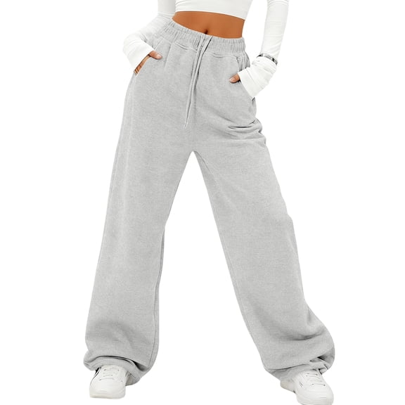 Ladies' Casual and Fashionable Pants in Solid Color, Comfortable Sweatpants for Everyday Wear, Versatile and Stylish Long Pants,Beige,M