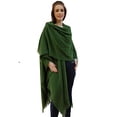 thumbnail image 1 of Ladies Celtic Green Ruana Made By Kerry Woollen Mills, 1 of 1