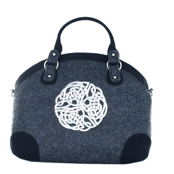 Ladies Celtic Handbag - Gray, Made in Ireland