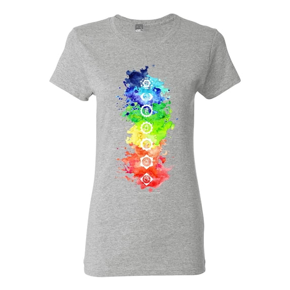 Ladies Chakra Meditate Yoga Exercise DT T-Shirt Tee