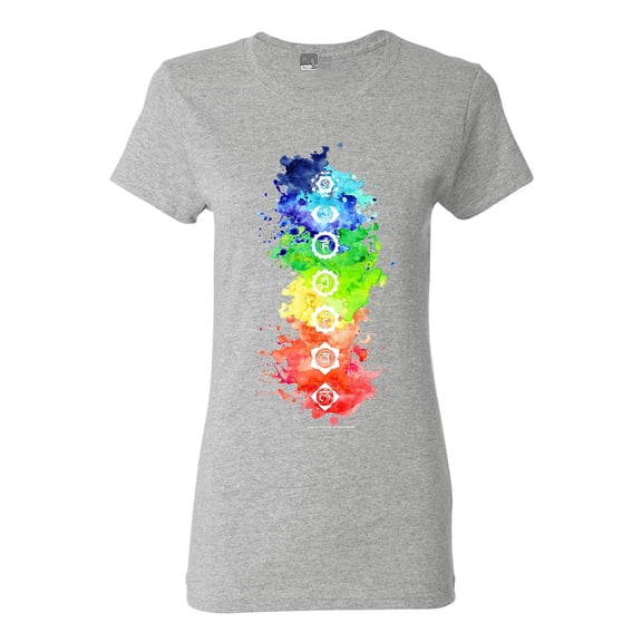 Ladies Chakra Meditate Yoga Exercise DT T-Shirt Tee