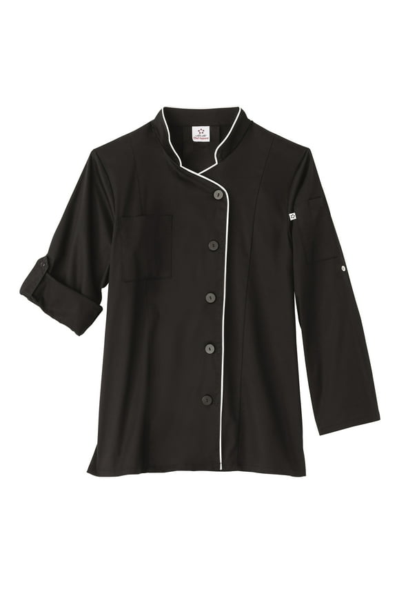 Women's Long Sleeve Stretch Executive Chef Coat