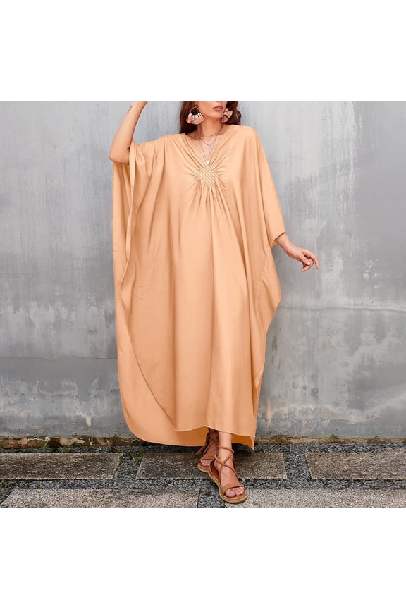 Ladies Chest Woven Loose Large Size Beach Smock Robe Holiday Sunblock Smock Women Winter Jackets plus Size Winter Coat Anorak Winter plus Size Coats for Women plus Light Jackets for Women plus Size