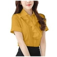 thumbnail image 1 of Ladies Chiffon Short Sleeved Summer New Thin Loose Korean Temperament Plus Size Slim Top, 1 of 2