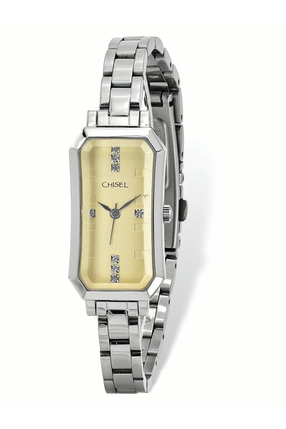 Ladies Chisel Stainless Steel Champagne Dial Watch