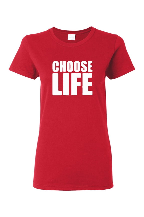 Ladies Choose Life Wham 80s Cool Retro T-Shirt Tee