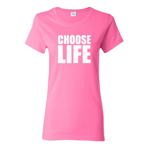 Ladies Choose Life Wham 80s Cool Retro T-Shirt Tee