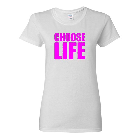 Ladies Choose Life Wham 80s Cool Retro T-Shirt Tee