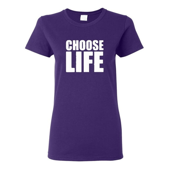 Ladies Choose Life Wham 80s Cool Retro T-Shirt Tee