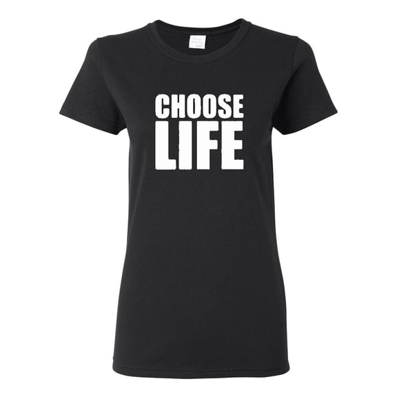 Ladies Choose Life Wham 80s Cool Retro T-Shirt Tee