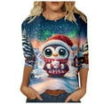 thumbnail image 1 of Ladies Christmas Penguin Series Quarter Sleeve, 1 of 4