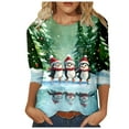 thumbnail image 1 of Ladies Christmas Penguin Series Quarter Sleeve, 1 of 4