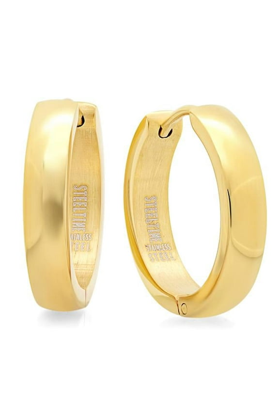 Ladies Classic 20 Mm Hoop Earrings In 18 Kt Gold Plated