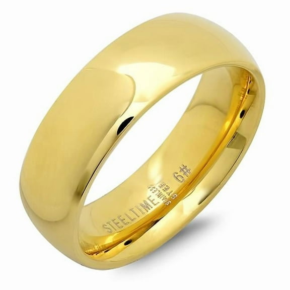 Ladies Classical 6 Mm. Wedding Band Ring- Gold- Size - 6