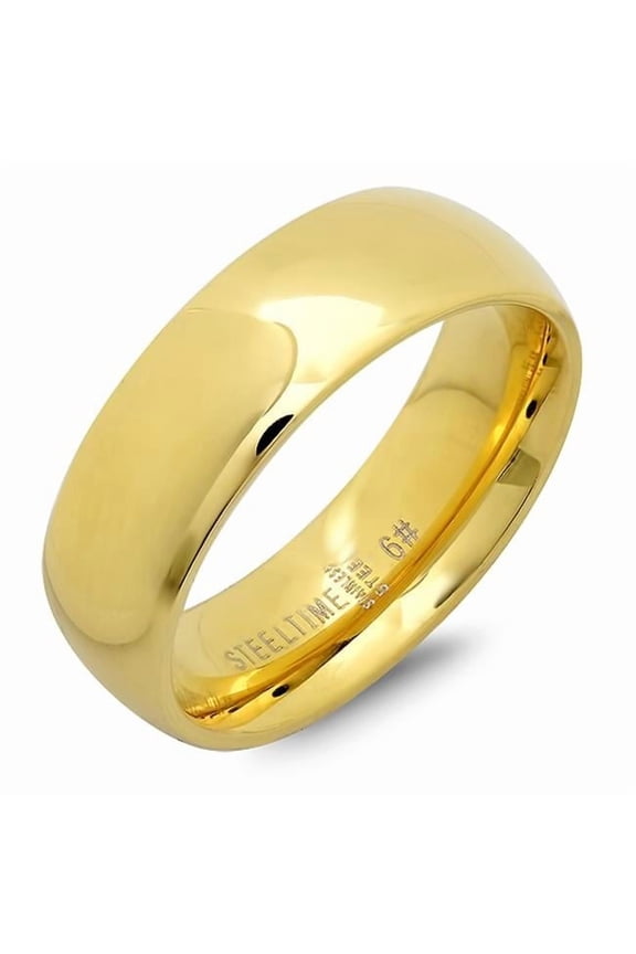 Ladies Classical 6 Mm. Wedding Band Ring- Gold- Size