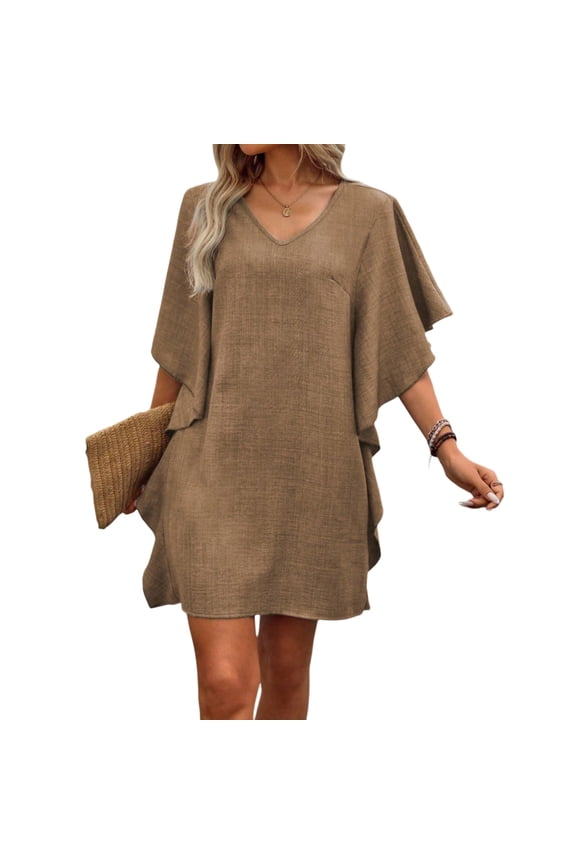 Ladies Clothes for Daily Wear Mini Dating Fit and Flare Dress for Women High-End Style In Urban Areas Maxi Dresses Female Chic Flowers Mini Dresses for Woman Roupas Feminina