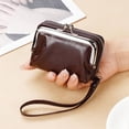 thumbnail image 1 of Ladies Coin Purse with Snap Closure and Zipper Compartment, Compact 3-in-1 Wallet Card Holder for Cash Change and Cards, Slim Minimalist Clip Wallet for Everyday Carry and Gifting, 1 of 7