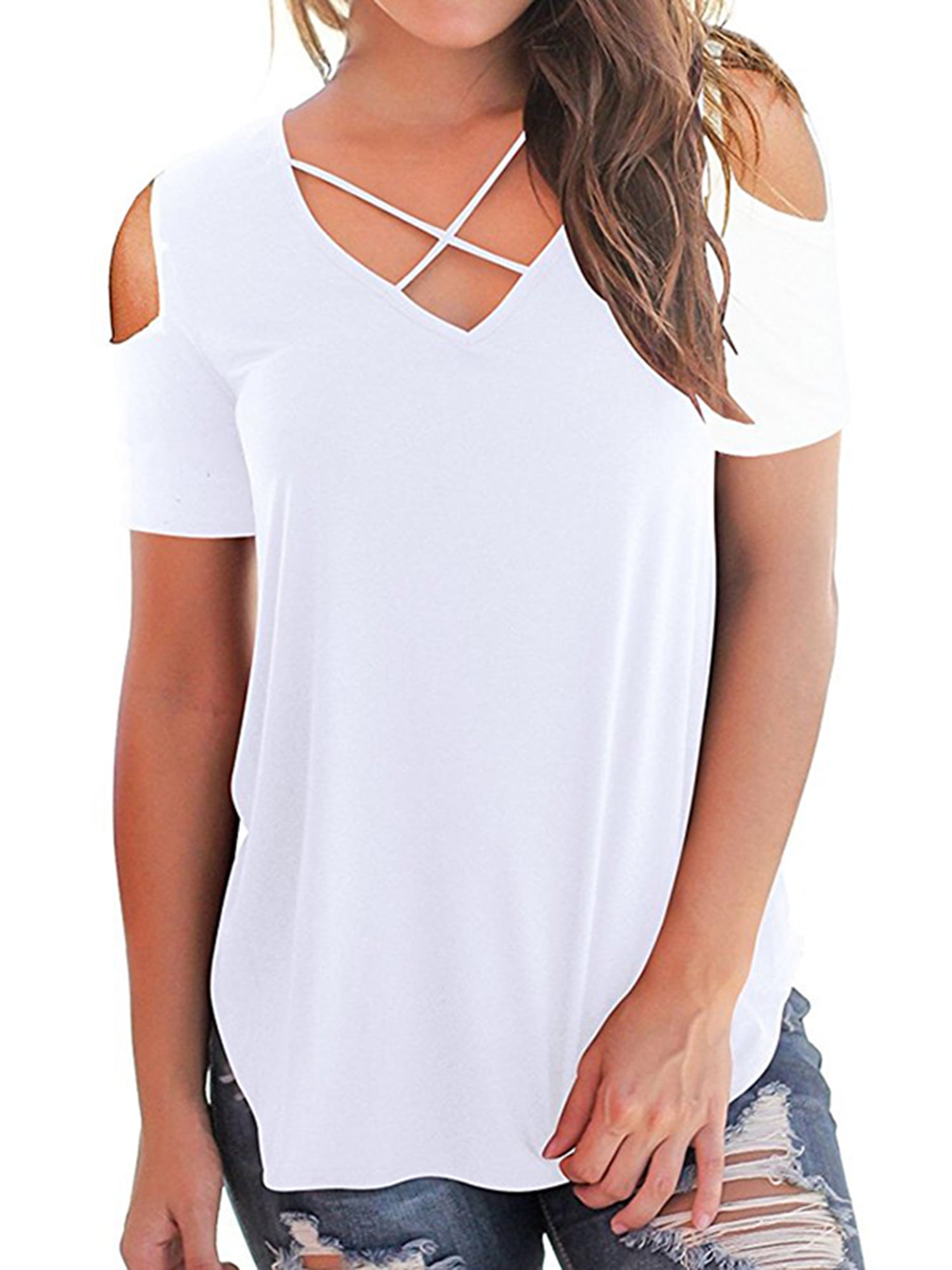 baggy v neck t shirts