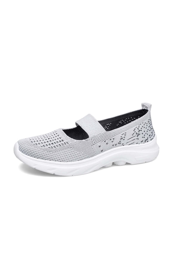 Ladies Comfort Shoes for Retail & Hospitality Workers Ladies Walking Shoes Women's Flying Weave Breathable Lightweight Mom Shoes Sports Style Casual Shoes