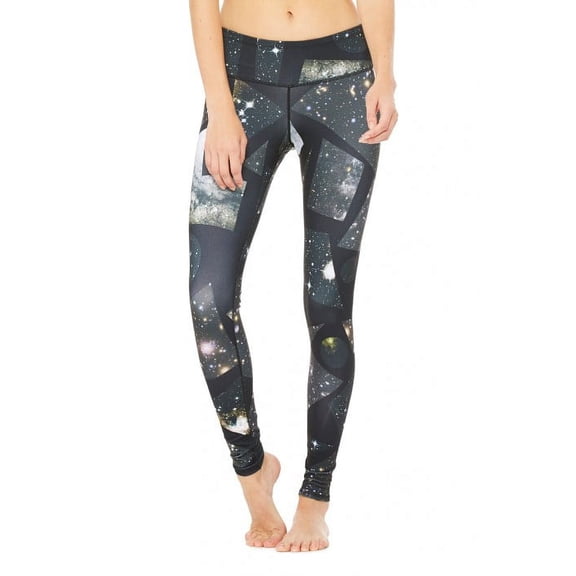 Ladies Compression Tights Active Yoga Running Pants Workout Leggings Space Prints (Small)