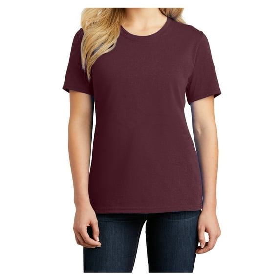 Ladies Core Cotton Tee Athletic Maroon M