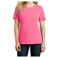 thumbnail image 1 of Ladies Core Cotton Tee Neon Pink XL, 1 of 6